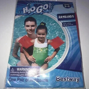 H20 Go! Ages 3-6Y Armbands in Red & Water Sun.